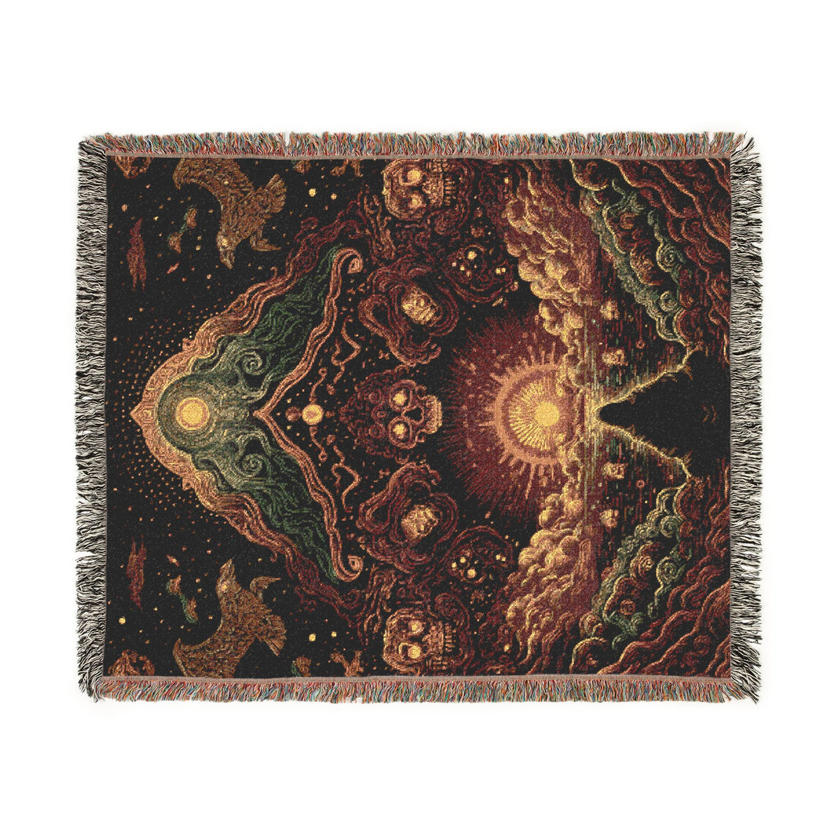 Cosmic Psychedelic Woven Blanket