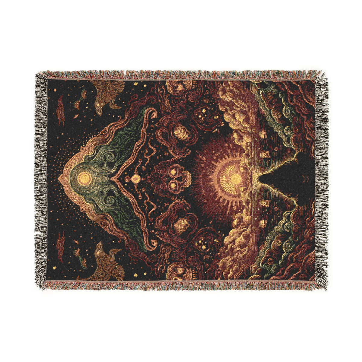 Cosmic Psychedelic Woven Blanket