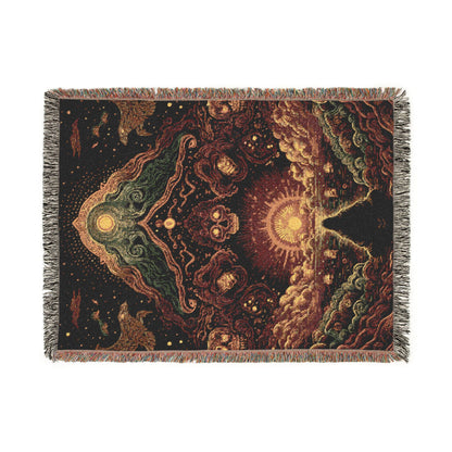 Cosmic Psychedelic Woven Blanket
