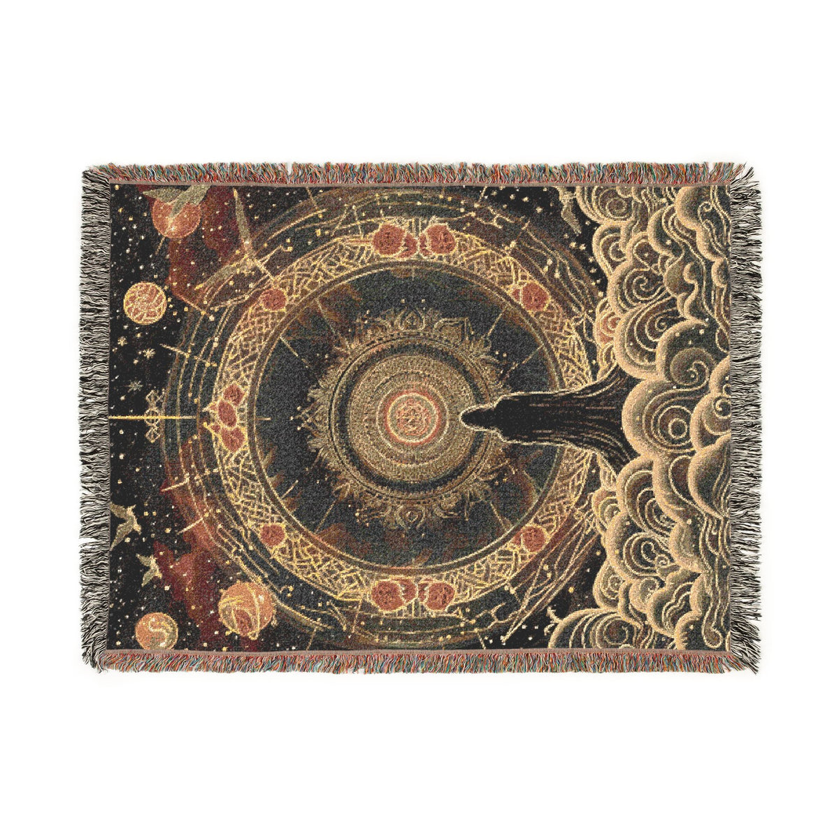 Sacred Geometry Woven Blanket