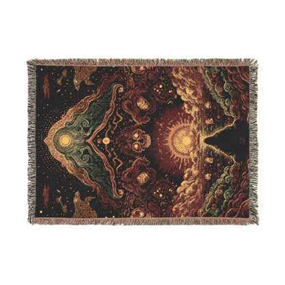 Cosmic Psychedelic Woven Blanket