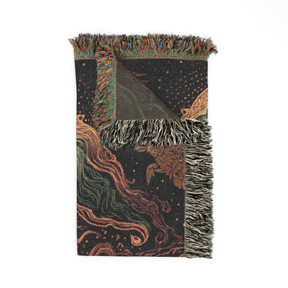 Cosmic Psychedelic Woven Blanket