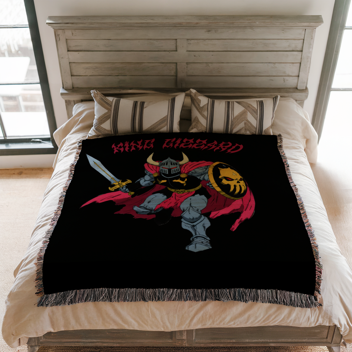 King Gizzard Retro Knight Woven Blanket