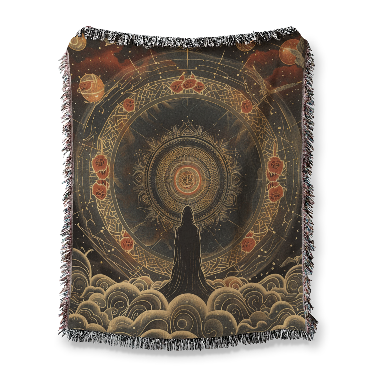 Sacred Geometry Woven Blanket