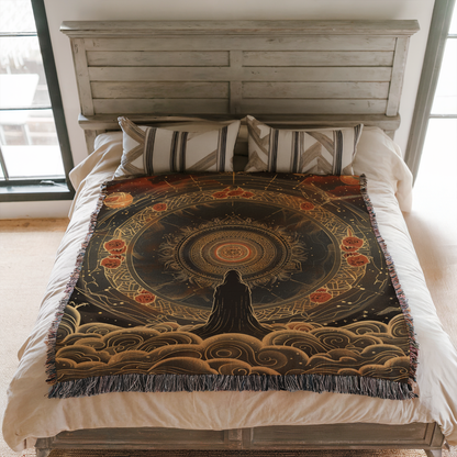 Sacred Geometry Woven Blanket